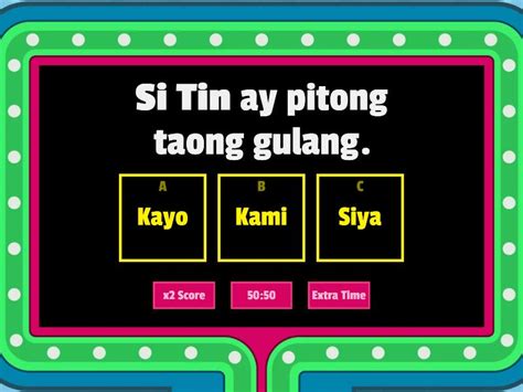 Aralin 1 Panghalip Panao At Mga Panauhan Nito Gameshow Quiz