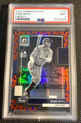 Psa Mint Sp Babe Ruth Donruss Optic Liberty Prizm G