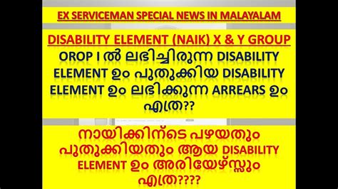 DISABILITY ELEMENT NK നയകകനട പഴയത പതകകയത ആയ DISABILITY