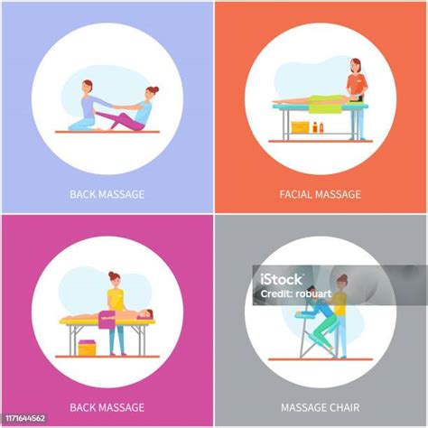 Facial And Back Massage And Special Chair Cartoon Stock Illustration Download Image Now