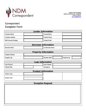 Fillable Online Exception Form Motive Lending Fax Email Print PdfFiller