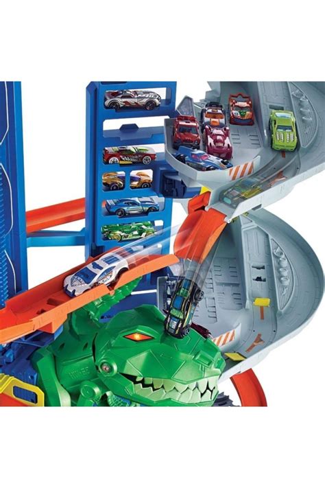 Hot Wheels Robotik T Rex Ultimate Garaj Den Fazla Arac Kolayca Saklayabilir Gjl Ya