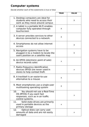 Btec Ict Level 3 Unit 1 Information Technology Systems Learning Aim A Computer Systems