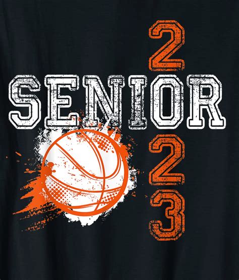 senior 2023 graduate class 2023 gifts basketball graduation t shirt men ...