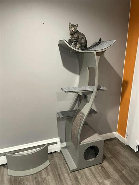 Lotus Cat Tower A Modern Cat Tree The Refined Feline