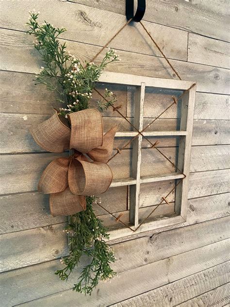 Farmhouse Window Pane Wall Decor Photo Display Window Pane | Etsy