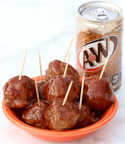 Crockpot Barbecue Root Beer Meatballs {3 Ingredients} Never Ending Journeys