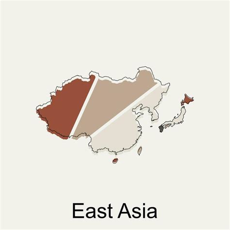 Map of East Asia illustration design, World Map International vector ...