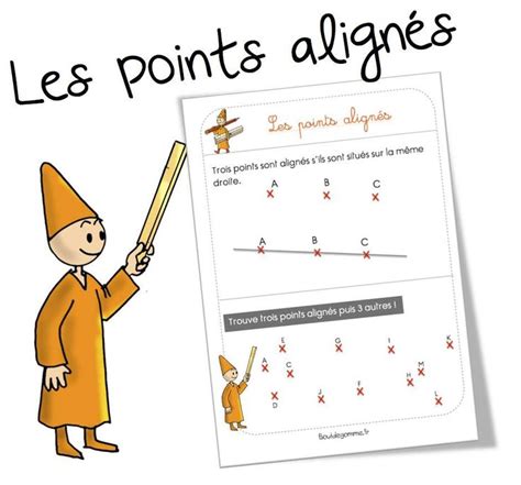 Leçon géométrie les points alignés Exercice ce2 Géométrie