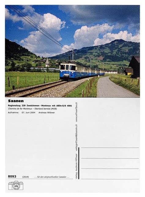 Saanen Gstaad Bern Oberland Ansichtskarte Bahn MOB ABDe 8 8 Kaufen