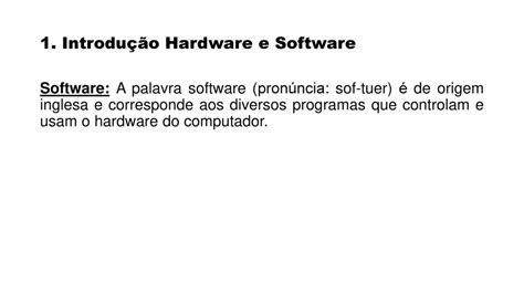 Introdução A Informática Hardware E Software Ppt Carregar