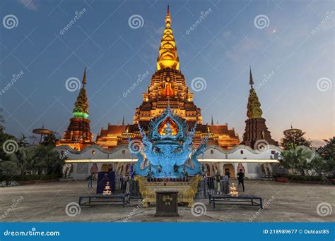 Jinghong China December 30 2019 Big Golden Pagoda In Jinghong