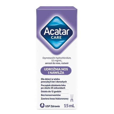 Acatar Care Aerozol Do Nosa 15 Ml Aerozole I Krople Zapalenie Zatok