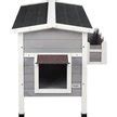 Out Of Stock PETSFIT Weatherproof Outdoor Cat House With Stairs Gray