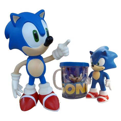 Kit Boneco Sonic Cm E Sonic Cm Caneca Personalizada No Shoptime