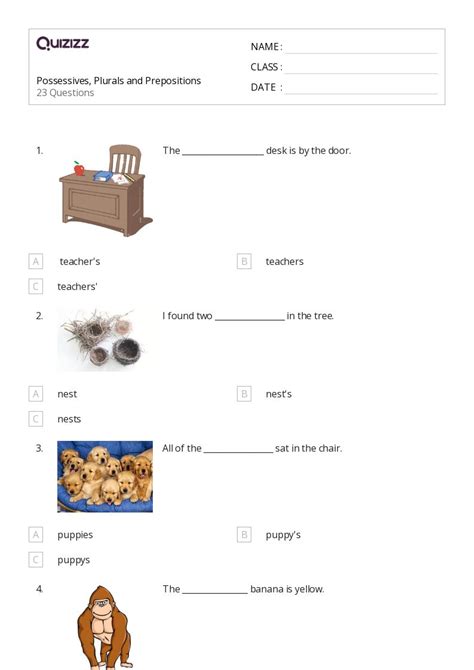 50 Plurals Worksheets For 5th Grade On Quizizz Free Printable