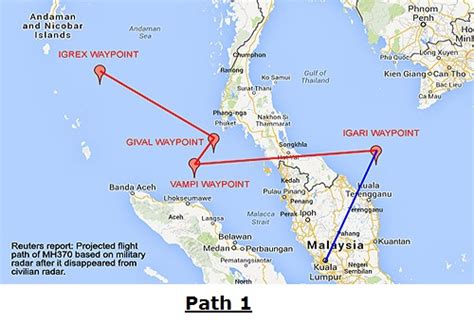 Flight Mh370 Flight Path