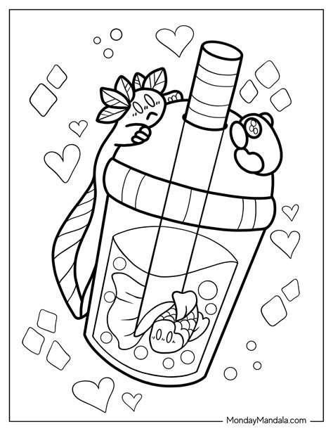 20 Boba Tea Coloring Pages Free Pdf Printables 47 Off