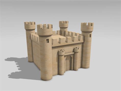 Castle Mini Stl File For 3d Print Etsy