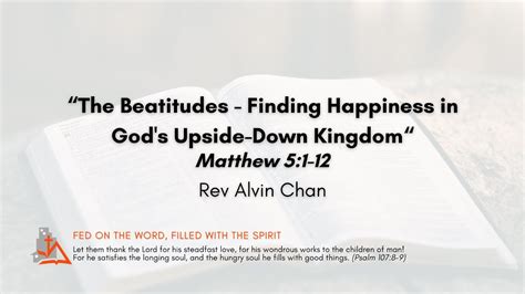 18 Feb 2024 The Beatitudes Finding Happiness In God S Upside Down