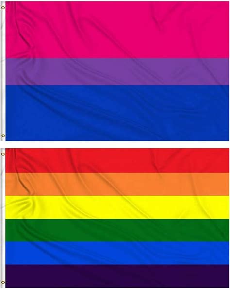 Aimto Regenbogen Flagge Und Bi Pride Flagge Leuchtende Farben Nicht