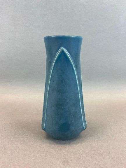 1922 Rookwood Pottery Blue Glaze Vase Matthew Bullock Auctioneers