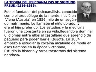 La Escuela Psicoanalista De Sigmund Freud Ppt