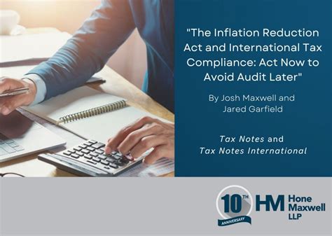 Inflation Reduction Act and International Tax Compliance - Hone Maxwell LLP