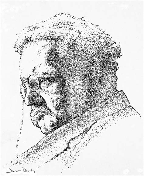 GK Chesterton Drawing By James Deady Fine Art America