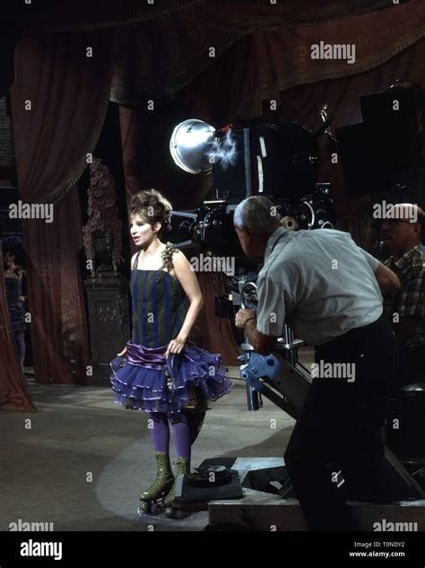 BARBRA STREISAND as Fanny Brice FUNNY GIRL 1968 on set filming director William Wyler producer ...