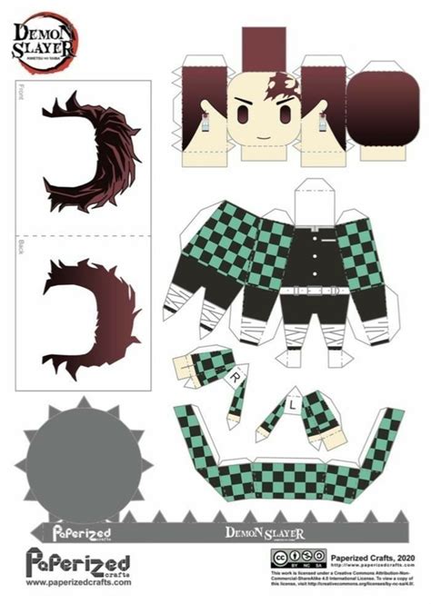 Tanjirou Papercraft Anime Paper Anime Crafts Paper Doll Template