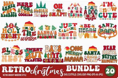 Retro Christmas SVG Bundle Bundle Creative Fabrica