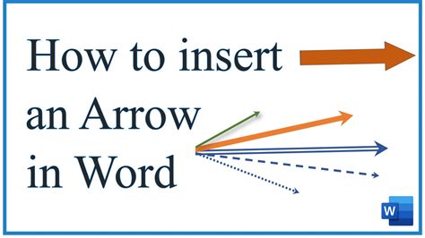 How To Insert An Arrow In Microsoft Word Youtube