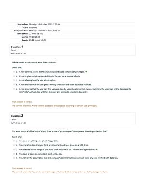 Graded Quiz Unit 3 Attempt Review Started On Saturday 11 February