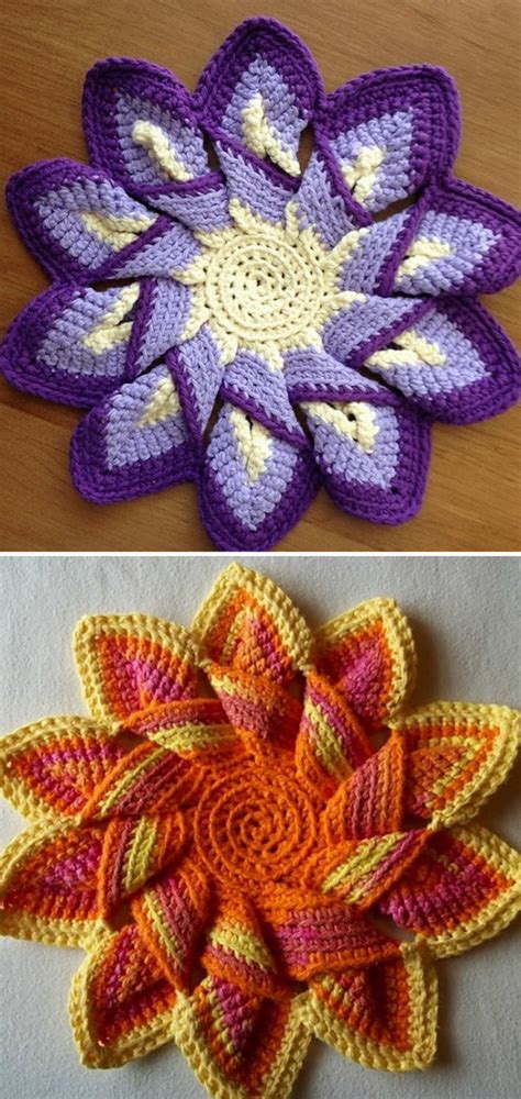 Classic Point Hot Pad Free Crochet Pattern Weave Crochet