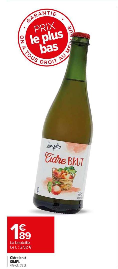 Promo Cidre Brut Simpl Chez Carrefour Market Icatalogue Fr