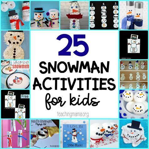 Snowman Activities For Kids