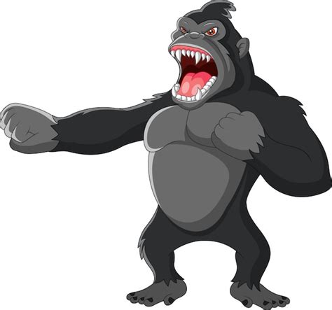 Premium Vector Angry Gorilla A Hitting The Chest