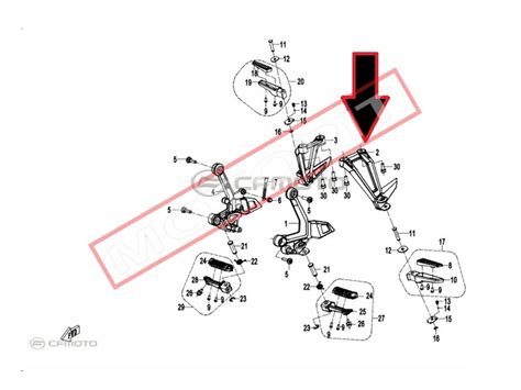 Cf Moto Arka Sol Basamak Braketi Motopit Motosiklet