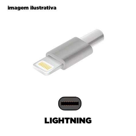 Cabo De Dados Usb Lightning Letron Alta Resist Ncia Pvc M Branco Vq