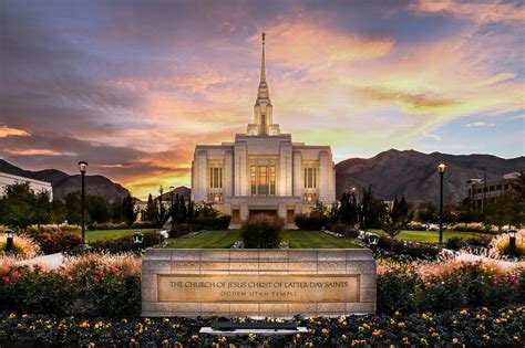Aerial View Of The Ogden Utah Temple