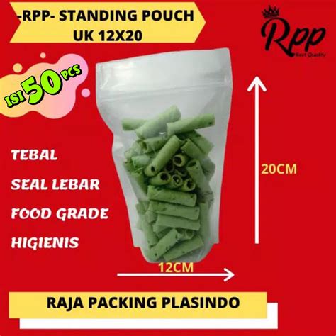 Jual Plastik Standing Pouch Uk 12x20 Plastik Pudot Snack Kantong