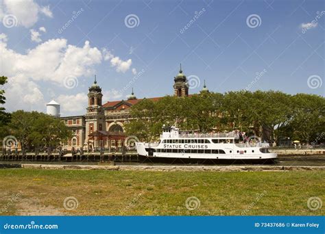 Statue Cruises Ferry Providing Public Access For Tourists Visitors To