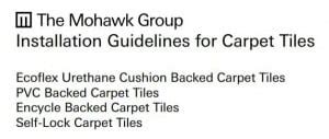 Mohawk Groups Carpet Tile Installation Guide - Warehouse Carpets