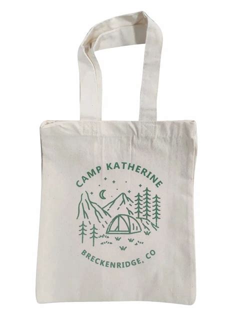 Loop Handle White Printed Canvas Tote Bag Size Dimension 15x2x22inch