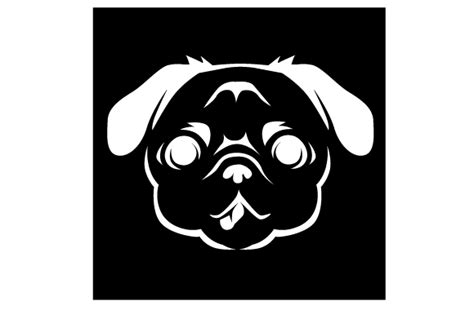 Pug Face Stencil Svg Cut File By Creative Fabrica Crafts · Creative Fabrica