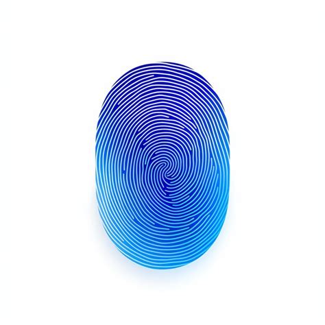 Premium Photo A Blue Fingerprint On A White Background