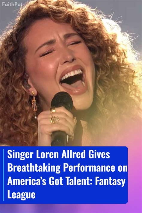 Never Enough Singer Loren Allred Gives Breathtaking Performance On