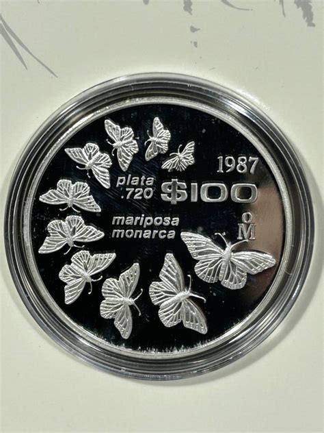 WORLD WILDLIFE FUND 25th ANNIVERSARY COIN COLLECTIONS 1987 メキシコ 100ドル