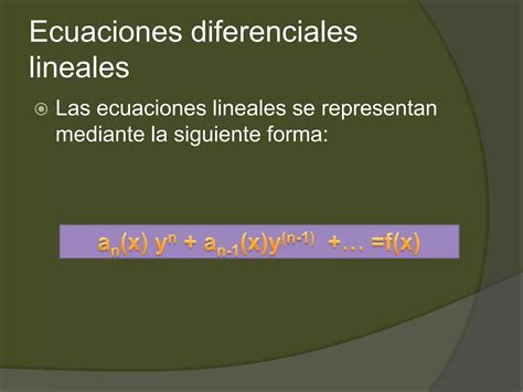 Ecuaciones Diferenciales Lineales PPT